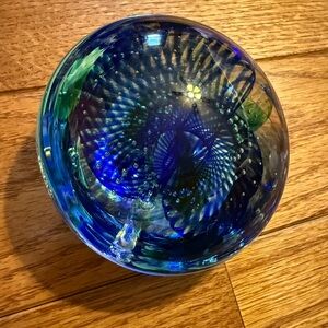 Rollin Karg Hand Blown Glass Heavy Paperweight Art Sculpture